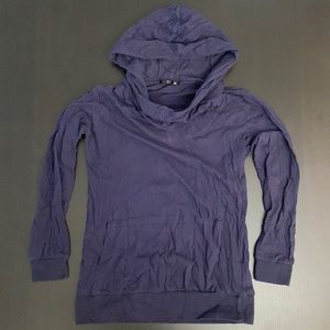 Purple cowl hooded sweater size S